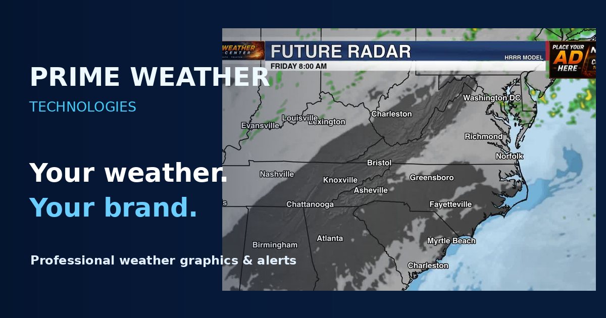 Sample Climate Model Custom Weather Graphics & Alerts | Prime Weather Technologies